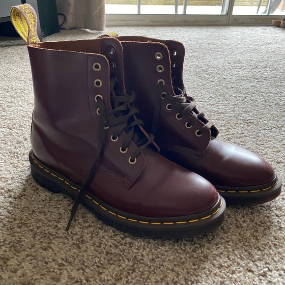 Dr. Martens Shoes - Doc Martens Burgundy Pascal Boots